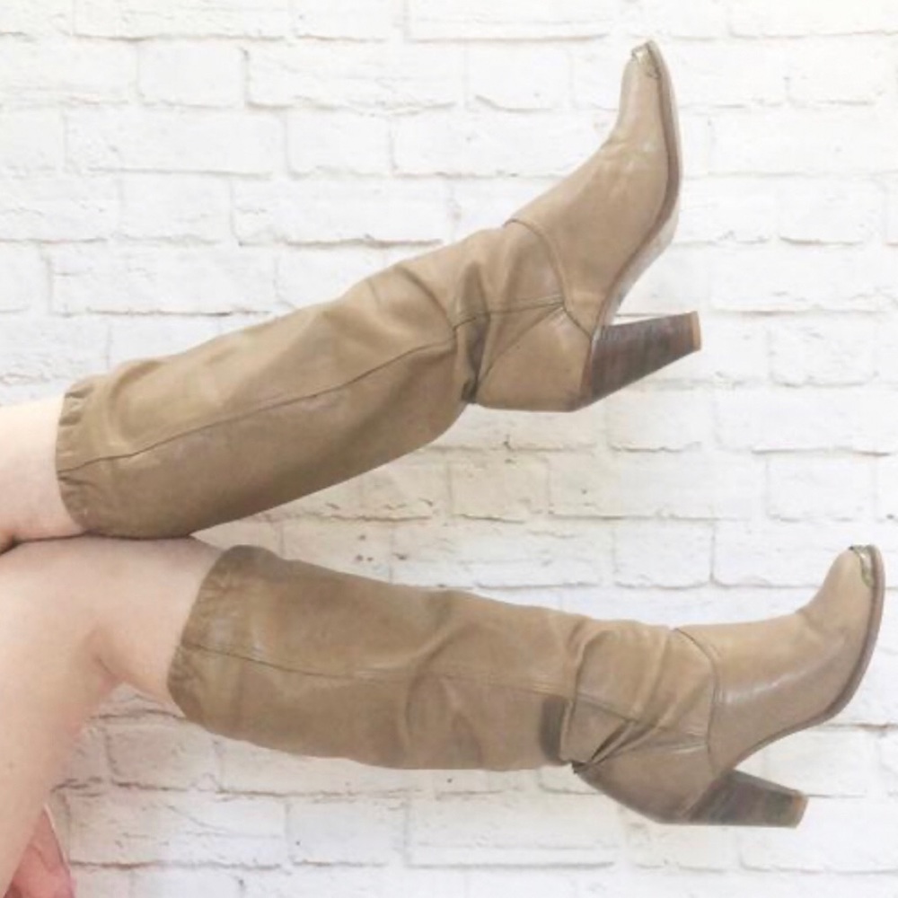 Zodiac brand vintage slouch knee high leather boots